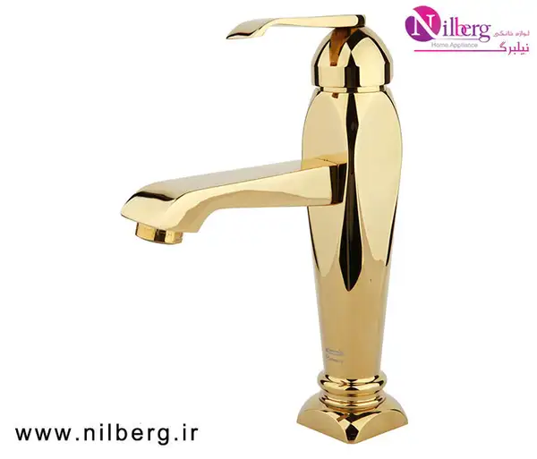 شیر روشویی پایه کوتاه  راسان مدل آلیس طلایی
