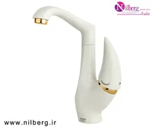 شیر روشویی  راسان مدل هیپو سفید طلایی gallery0