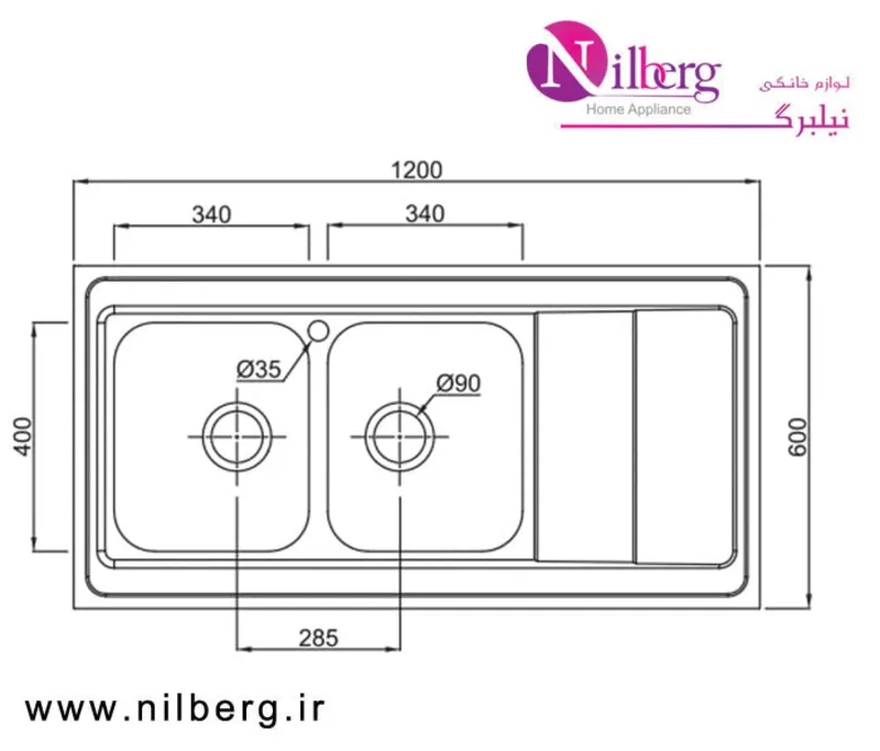 سینک  روکار کن مدل 9062P gallery1