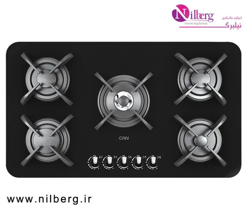 اجاق گاز شیشه ای مشکی کن مدل پاردیک