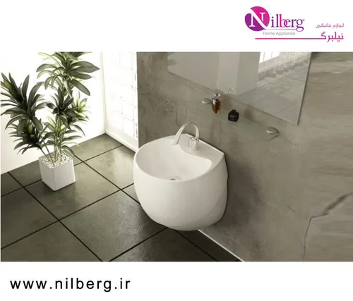 روشویی نیم پایه گلسار مدل گلوری