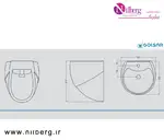 روشویی نیم پایه گلسار مدل گلوری thumb 3
