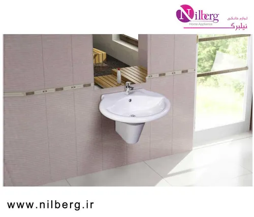 روشویی نیم پایه گلسار مدل آکوا