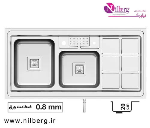 سینک روکار کن مدل 9041S45