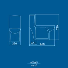 توالت فرنگی چینی کرد مدل آدونیس / Adonis gallery5