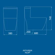 توالت فرنگی چینی کرد مدل آنتوریوم / Anthurium gallery6