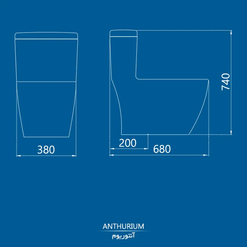 توالت فرنگی چینی کرد مدل آنتوریوم / Anthurium gallery6
