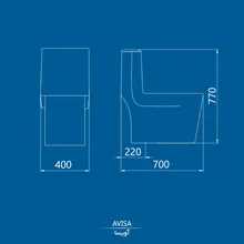 توالت فرنگی چینی کرد مدل آویسا / Avisa gallery6