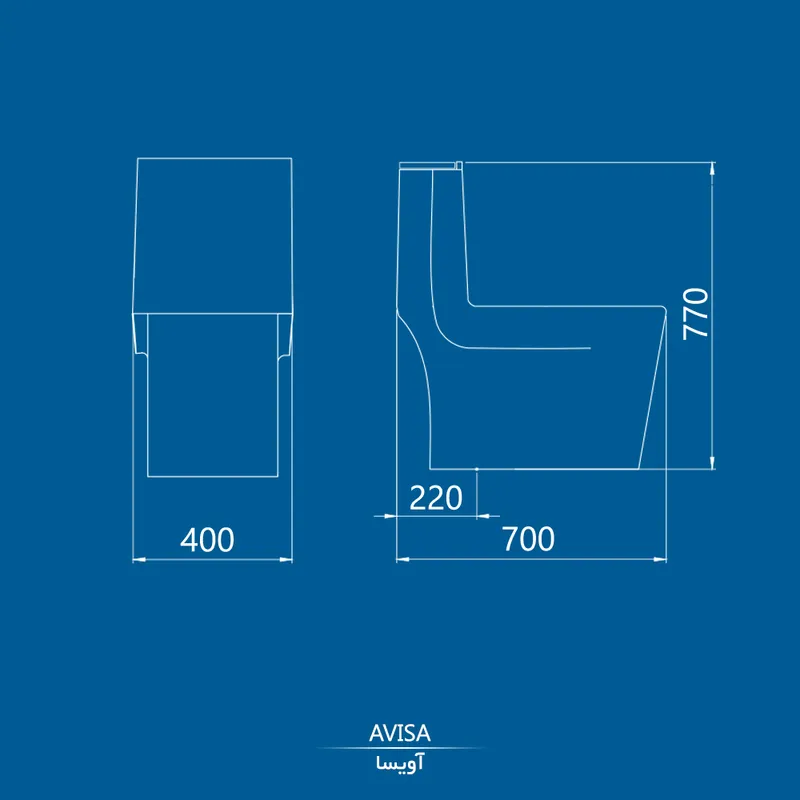 توالت فرنگی چینی کرد مدل آویسا / Avisa gallery6