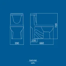 توالت فرنگی چینی کرد مدل دافنه / Daphne gallery7