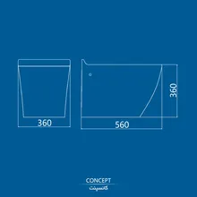 توالت فرنگی وال هنگ چینی کرد مدل کانسپت / Concept gallery6
