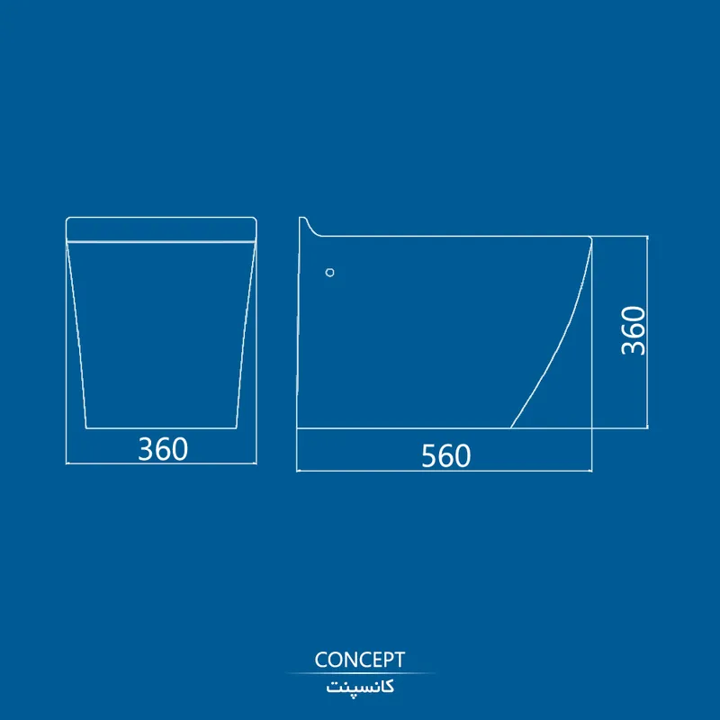 توالت فرنگی وال هنگ چینی کرد مدل کانسپت / Concept gallery6