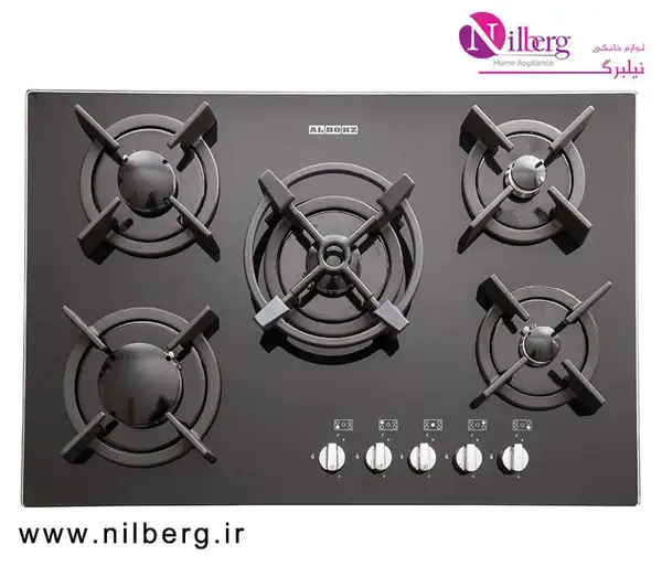 اجاق گاز رومیزی پنج شعله استیل البرز مدل G-5703